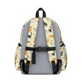 thumbnail image 3 of Cat and Milk Yellow Pattern Cute School Backpack with Padded Back and Adjustable Shoulder Straps 13.4"x11"x4.7", 3 of 5