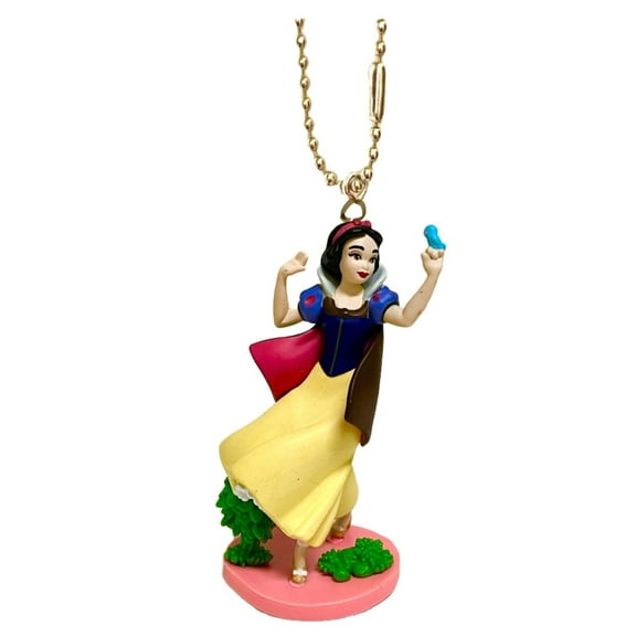 Princess Snow White Playful with Bird Keychain Dangler Figure Figurine PVC Charm