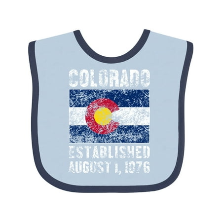 

Inktastic Established August 1 1876 Colorado Flag Gift Baby Boy or Baby Girl Bib