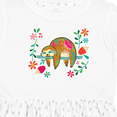 thumbnail image 4 of Inktastic Sloth Cute Girls Flowered Girls Toddler Dress, 4 of 5