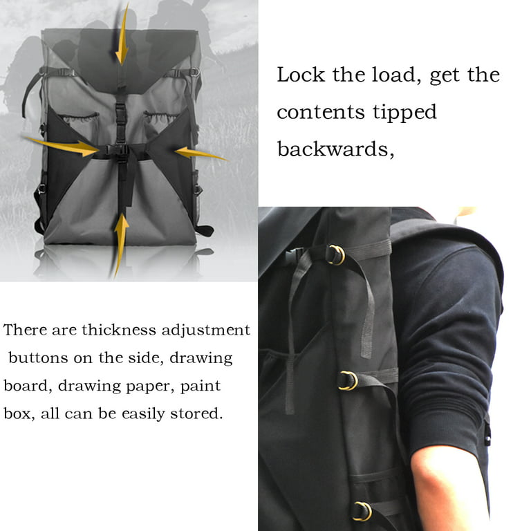 Water-Resistant Art Portfolio Carry Case Bag Backpack 18.6 x 13.9