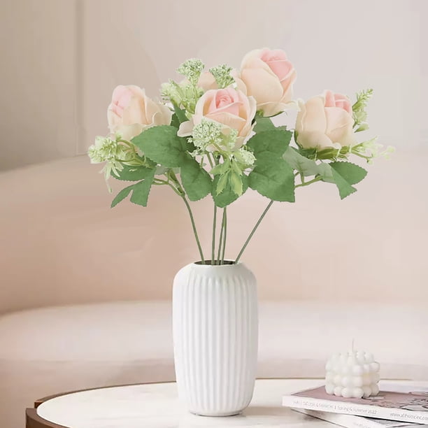 Ramo de flores artificiales de seda | Arreglo de dalias, rosas e hortensias para decoración del hogar y centro de mesa de boda