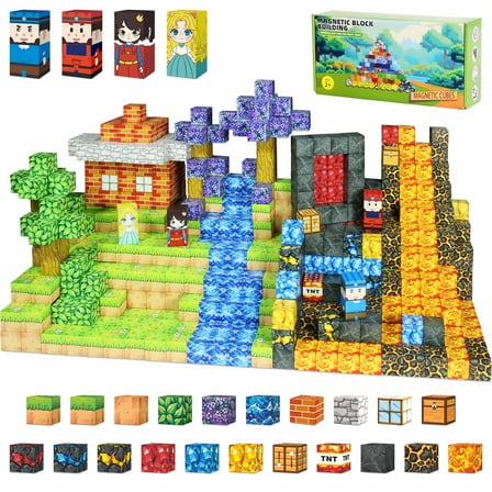 Yolla Loos 150PCS Magnetic Building Blocks Toys - Montessori Toy Set, Magnetic Blocks for Boys and Girls Aged 3  Years Old