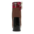 thumbnail image 4 of YDN Women Lovely Pearl Buckle Ankle Boots Pointy Close Toe Side Zip Booties Platform Chunky High Heels Prom Daily Shoes Size 7 Brown, 4 of 4