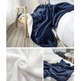 thumbnail image 6 of Sherpa Fleece Throw Blankets for Winter Super Soft Flannel Wool Like Reversible Velvet Plush Couch Blanket Lightweight(Navy Throw Size 50"x60"), 6 of 7