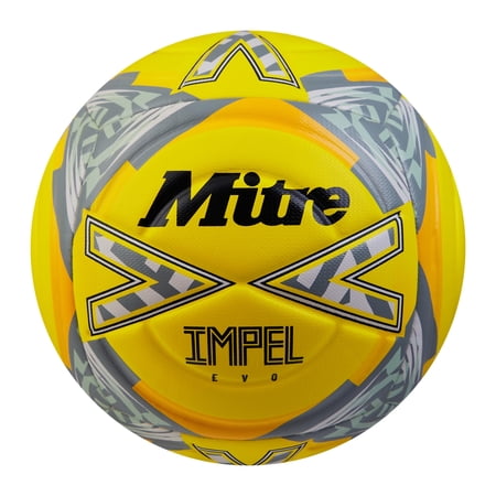 Mitre Impel Evo Training Soccer Ball - All-Weather Performance for Grass or AstroTurf - Soft-Touch Foam & Hyperflow Grooves - Size 3 4 5