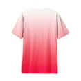 thumbnail image 5 of Timegard Plus Size Tops for Women Gradient Color Short Sleeve Round Neck Blouses Casual Comfy T Shirts, 5 of 5