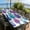 Gradient Teardrop, variant on YESAD Waterproof Fitted Rectangle Tablecloth With Elastic Edge, Wipeable Table Cover For 6 Ft Tables With Umbrella Hole, Perfect For Outdoor Picnic & Camping,24x48 In,Retro Wave
