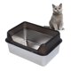 thumbnail image 5 of Caja De Arenas Para Gatos De Acero Inoxidable, Bandeja De Arenas Para Gatos De Lados Altos De Metal, Caja De Arenas Para Gatos Grande Con Entrada Superior Antisalpicaduras Con, 5 of 7