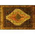 thumbnail image 1 of Ahgly Company Machine Washable Indoor Rectangle Persian Yellow Traditional Area Rugs, 2' x 4', 1 of 4