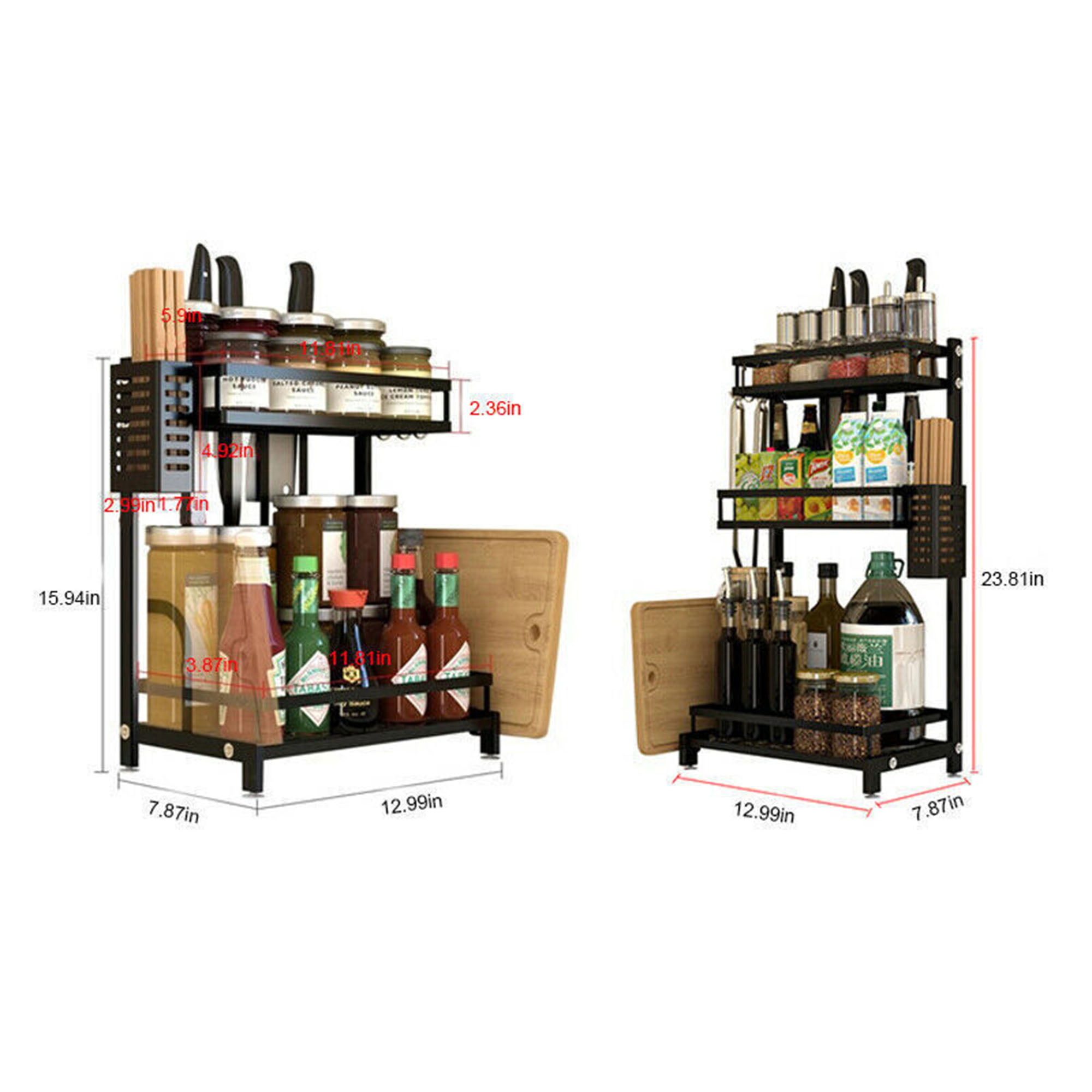 Spice Rack-Adjustable, Expandable 3 Tier Organizer for Counter, Cabinet,  Pantry-Storage, 1 unit - Kroger