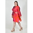 thumbnail image 2 of Vestido abstracto con cinto Roman Fashion /Tallas Extras, 3825 (Rojo) rojo 40, 2 of 6