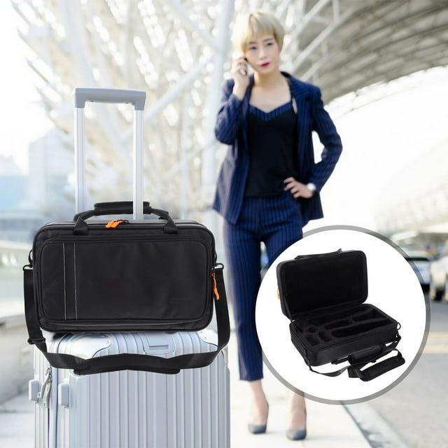 Luxshiny 1Pc Black Clarinet Carrying Bag with Durable Oxford Material and Dust Scratch Protection