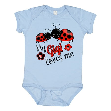 

Inktastic My Gigi Loves Me with Cute Ladybugs Boys or Girls Baby Bodysuit