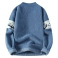 thumbnail image 4 of Alkepwun Men's Casual Pullover Sweater Letter Print Pound Neck Long Sleeves Unisex Casual Sweater Tops, 4 of 8