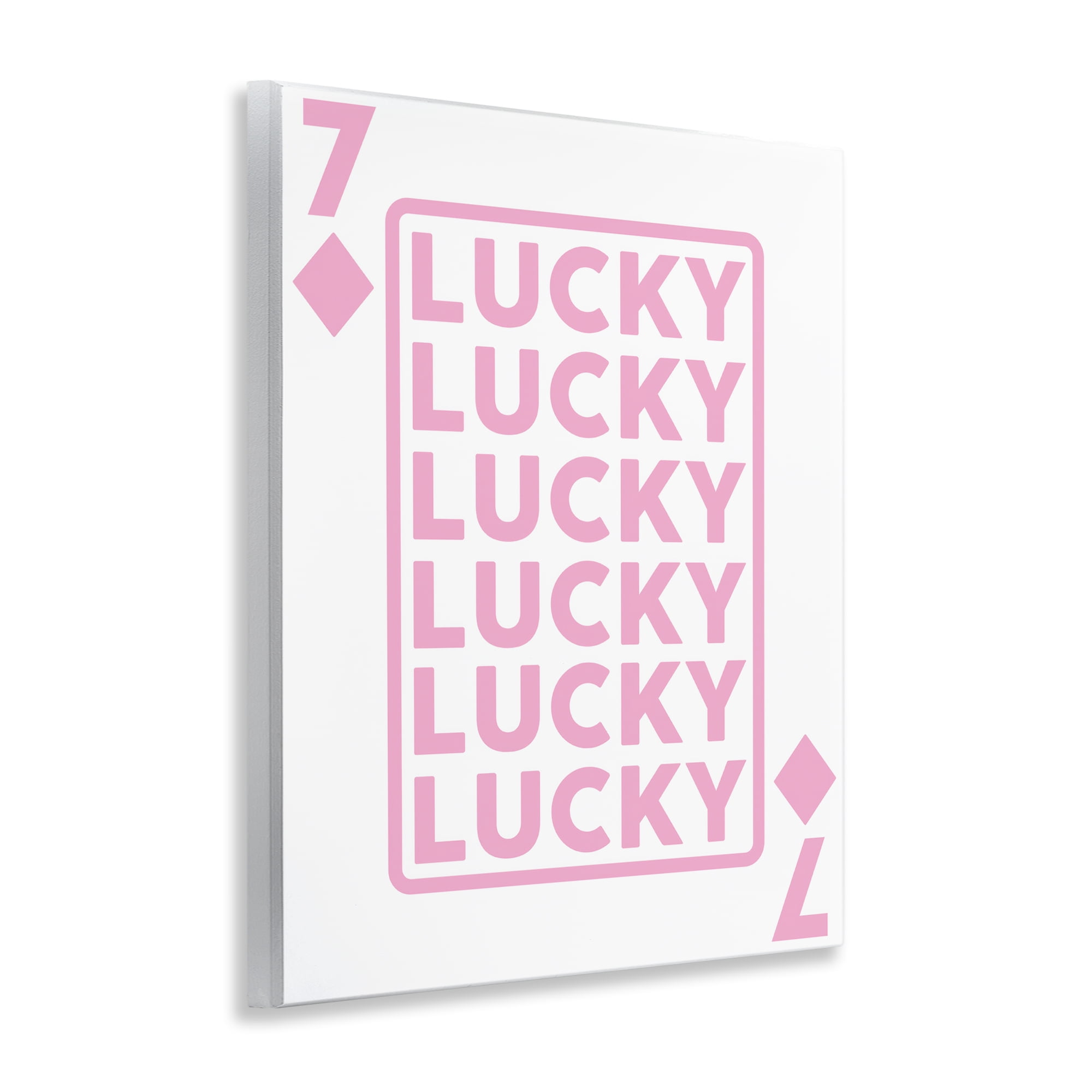 Stupell Industries Lucky Seven of Diamonds Entertainment Painting Unframed Art Print Wall Art, 11 x 14