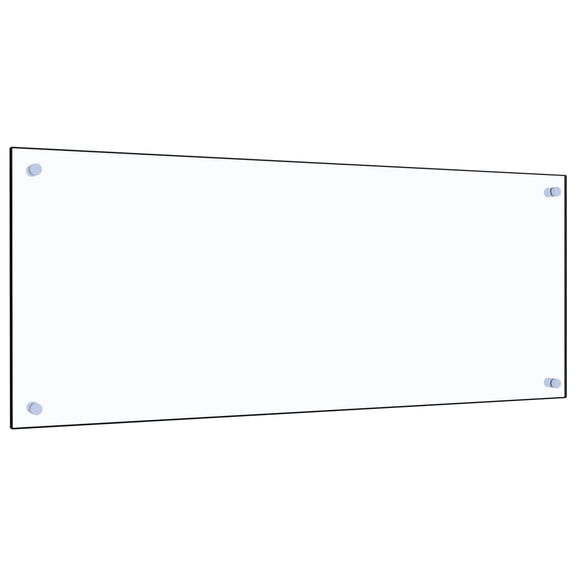 vidaXL Kitchen Backsplash Black 39.4"x19.7" Tempered Glass