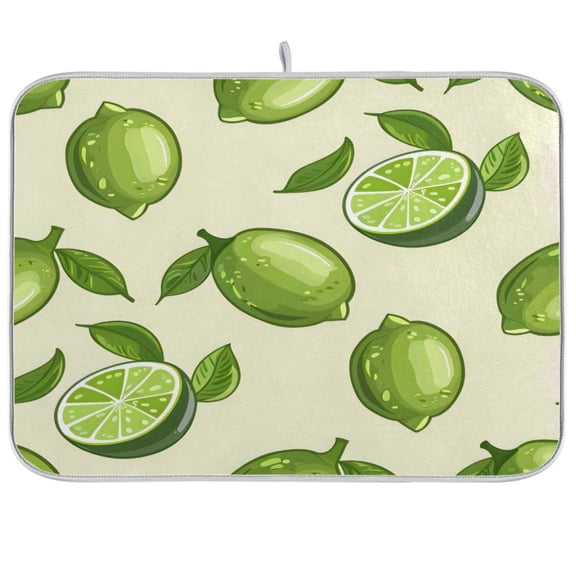 Kitchen Drying Mat 16x18In Drying Dish Mat Dish Drying Mats Kitchen Countertop Multi-Function Drain Drying Mat Kitchen Table Green Lemon