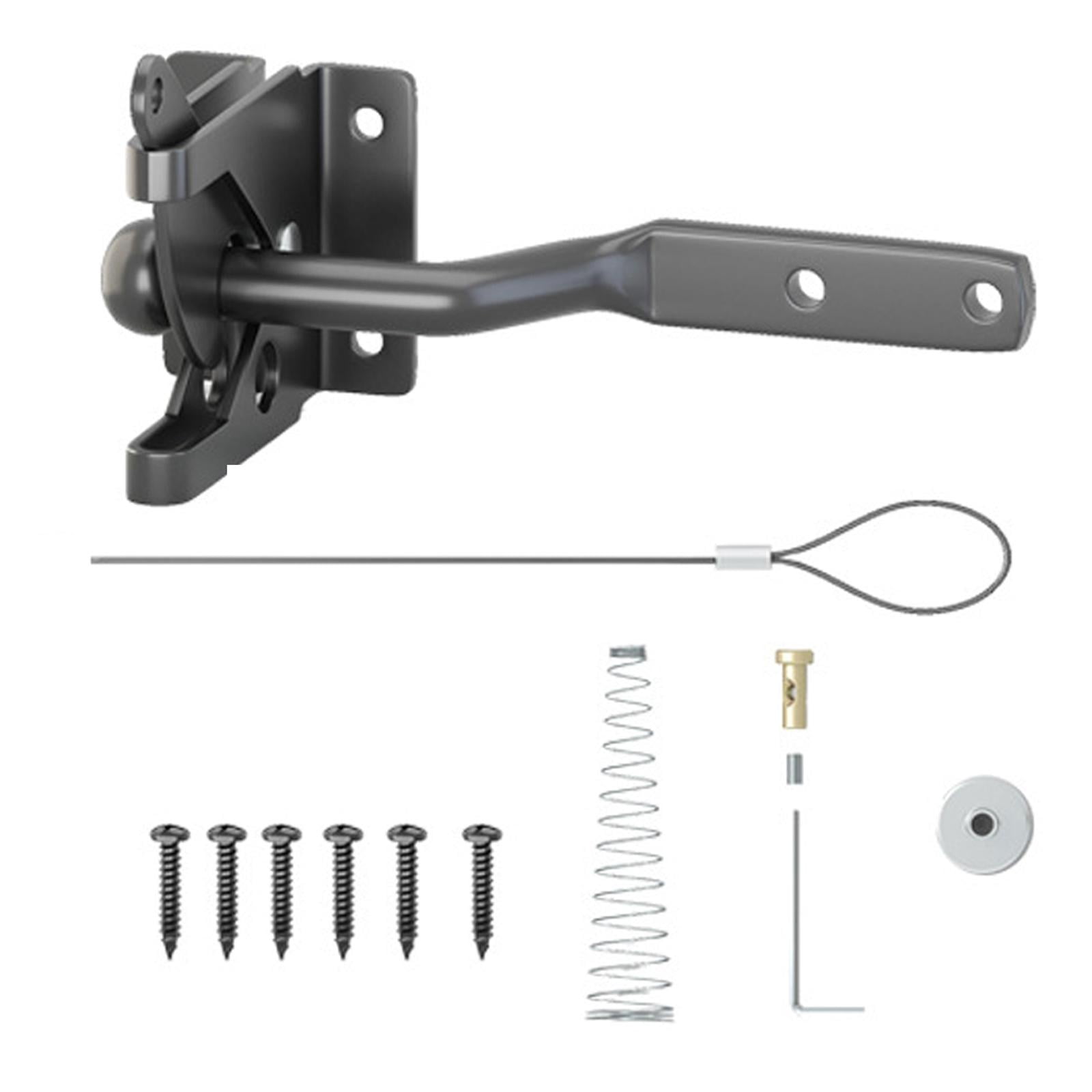 Fence Gate Self Locking Hardware for Yard Backyard Garden , Black, 43x144mm new Black