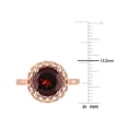 thumbnail image 3 of 3.00 Carat (ctw) Garnet Ring in Rose Plated Silver, 3 of 5