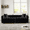 Black / Wood, variant on FunMay Velvet 3-seater Loveseat, Modern Bubble Upholstered Couch for Living Room