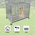thumbnail image 4 of Confote Stackable Heavy Duty Dog Cage Pet Stainless Steel Crate for Small Dogs with Tray in-Door Foldable, Portable for Animal Out-Door Travel,42", 4 of 9