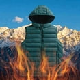 thumbnail image 2 of Stamzod Quilted Vest for Men Solid Color Sleeveless Zip Up Puffer Vest Men Casual Winter Thicked Warm Vests with Pocket Green D L, 2 of 7