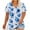 Blue, variant on Womens Plus Size Tops XL-5X Floral Print Short Sleeve V Neck Tee Shirts Loose Tunic Tshirts Casual Summer Clothes (XL, Navy)