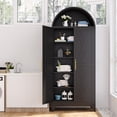 thumbnail image 4 of Sturdy Metal Arched Pantry Cabinet in Modern Farmhouse Style, 73 Inch Tall with Adjustable Shelves and 2 Doors, 4 of 11