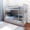 thumbnail image 1 of BEDSMART Solid Wood Twin Over Twin Bunk Bed With Trundle | Gray, 1 of 7