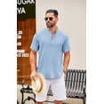 thumbnail image 2 of COOFANDY Men Beach Shirt Short Sleeve Hippie Summer Casual Vacation Shirt, 2 of 9