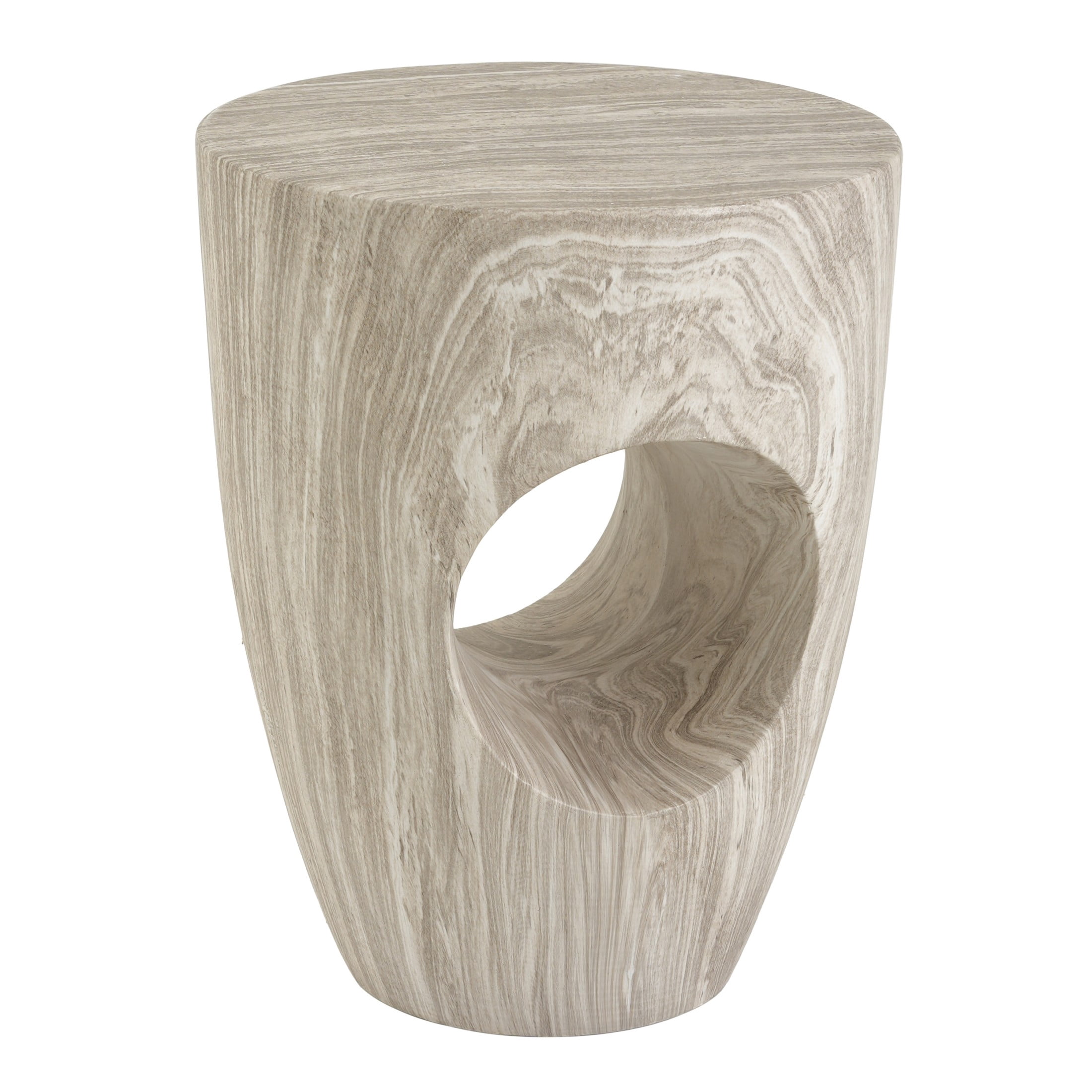 Christopher Knight Home 19.29" Modern Round Faux Marble Accent Side Table, Indoor Outdoor Use, Gray