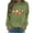L0043 Green, variant on Women's Funny Halloween Pumpkin Face Sweatshirt Slouchy Witch Shirt Long Sleeve Pullover Tops