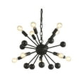 thumbnail image 5 of JONATHAN Y Orbit 19.5" 10-Light Adjustable Iron Modern Industrial Sputnik LED Chandelier, Black, JYL9061A, 5 of 7