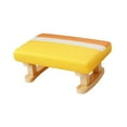 thumbnail image 3 of simhoa Foot Rest with Wooden Legs Padded Footstool for Dining Shoe Changing Doorway Yellow, 3 of 8