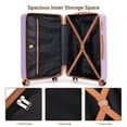 thumbnail image 6 of Luggage Sets 6 Piece, Hardshell ABS Suitcase with Spinner Wheel TSA Lock, Travel Luggage with Duffel Bag, Light Purple, 6 of 8