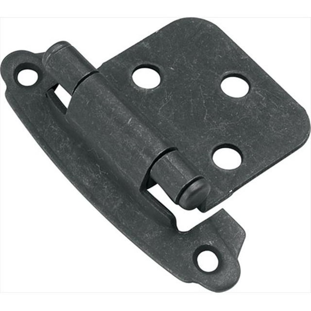 Hickory Hardware P244-BI Charnière Encastrée à Fermeture Automatique de Surface en Fer Noir