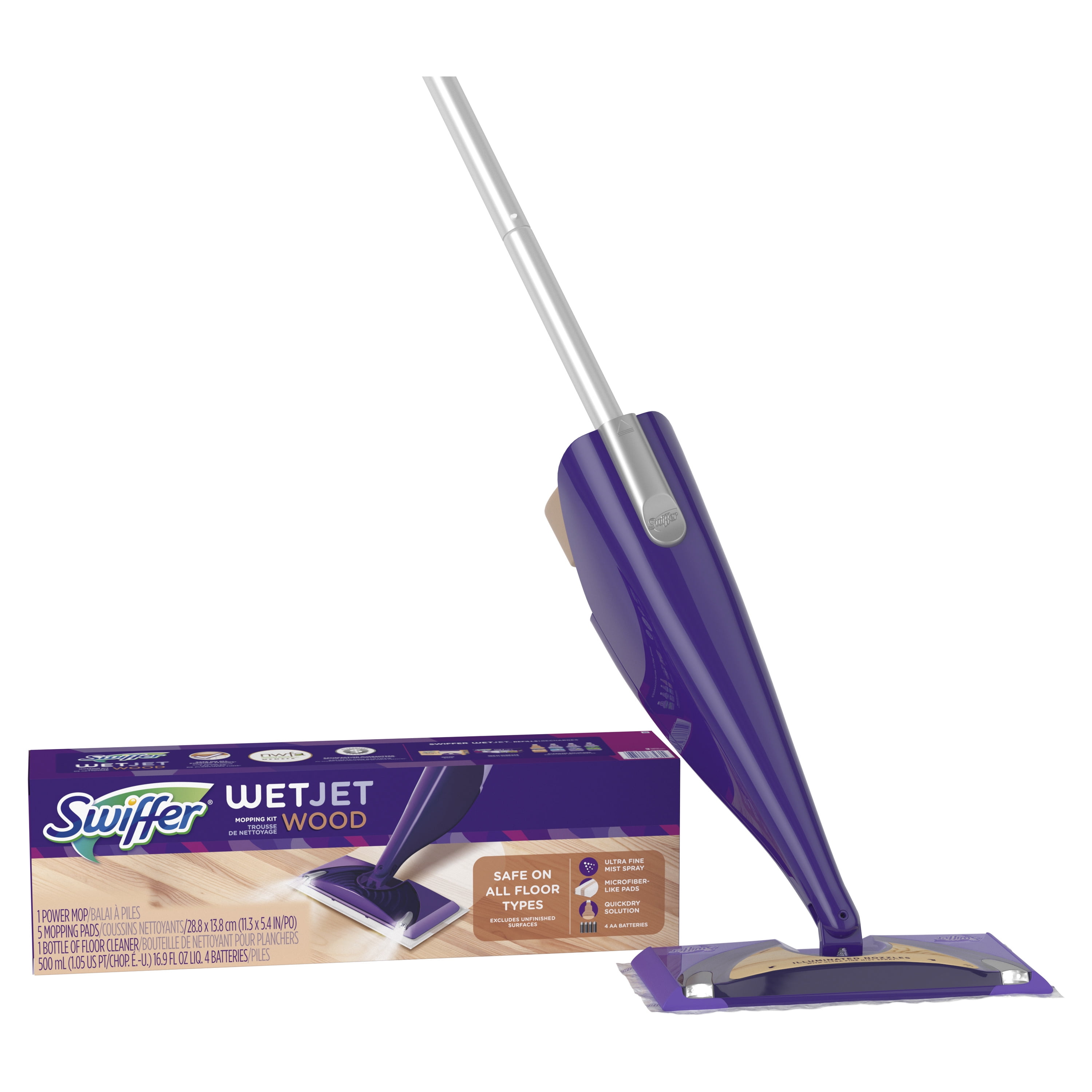 Swiffer Wetjet Wood Mop Starter Kit 1, Swiffer Hardwood Floor Cleaner