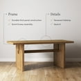 thumbnail image 3 of Nathan James Briggs Modern Dining Table for 6, Small Rectangle Dining Table, 6-Person Light Wood Dining Table, Solid Wood Modern Dining Table in Light Brown Finish, 3 of 5