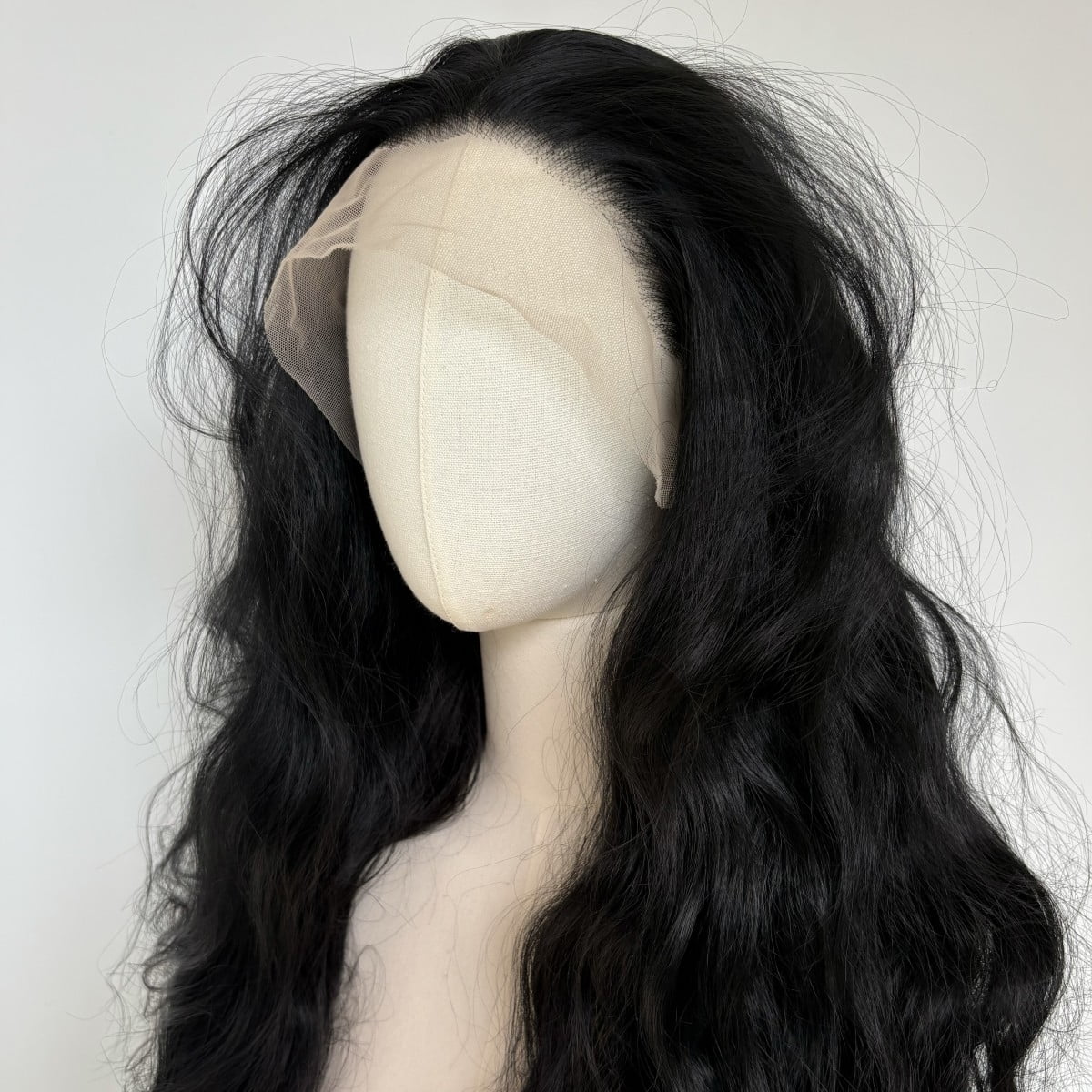 MISSWEN Long Synthetic Wigs Lace Front Wigs 26 inch Daily Wear Black HD Lace Full Head Fashion