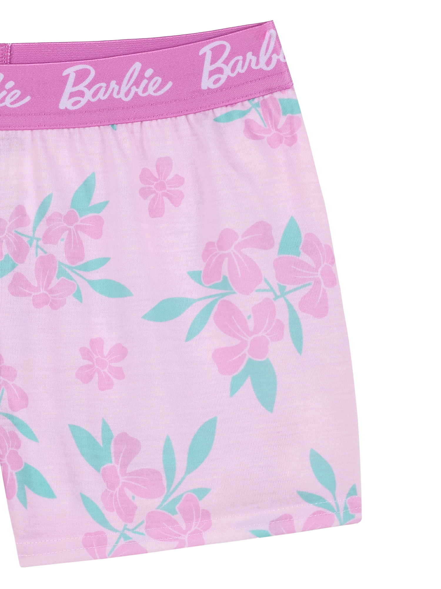 Barbie Girls Short Sleeve Sleep Top and Shorts Pajama Set, 2-Piece, Sizes 4-16