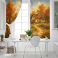 thumbnail image 6 of Fall Country Blackout Curtains for Bedroom Living Room, Forest Golden Orange Maple Trees River Valley Path 63 In Long Thermal Insulated Room Darkening Drapes Grommet Window Treatments, 52 x 63 In, 6 of 6