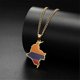 thumbnail image 1 of Enamel Colombia Map Necklace Women Men Stainless Steel Trendy Colombiana Flag Pendant Chains Ethnic Jewelry Gifts, 1 of 5