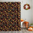 thumbnail image 2 of Watercolor Autumn Maple Leaf Shower Curtain for Bathroom, Pastoral Leaves on Black Waterproof Shower Curtains Washable Quick Dry with Hooks Bathtub Curtains 36x72 IN, 2 of 6