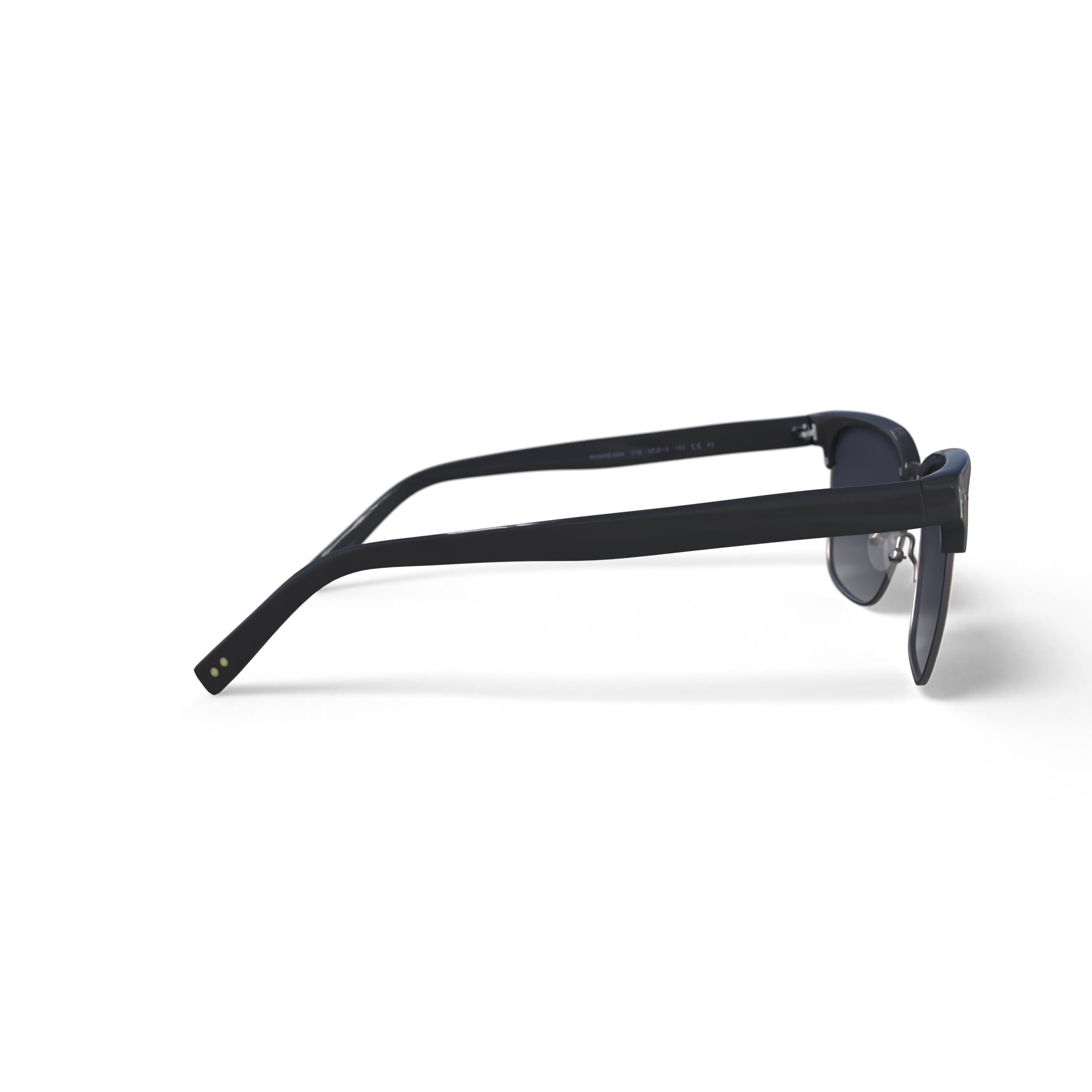 Reverb Men's Retro Rectangle Prescription Fashion Sunglasses, RVMOS3004, Black/Gold, 57-19-150, with Case