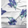 thumbnail image 1 of Soimoi Viscose Chiffon Fabric Lavender Flower Print Fabric by the Yard 42 Inch Wide, 1 of 3