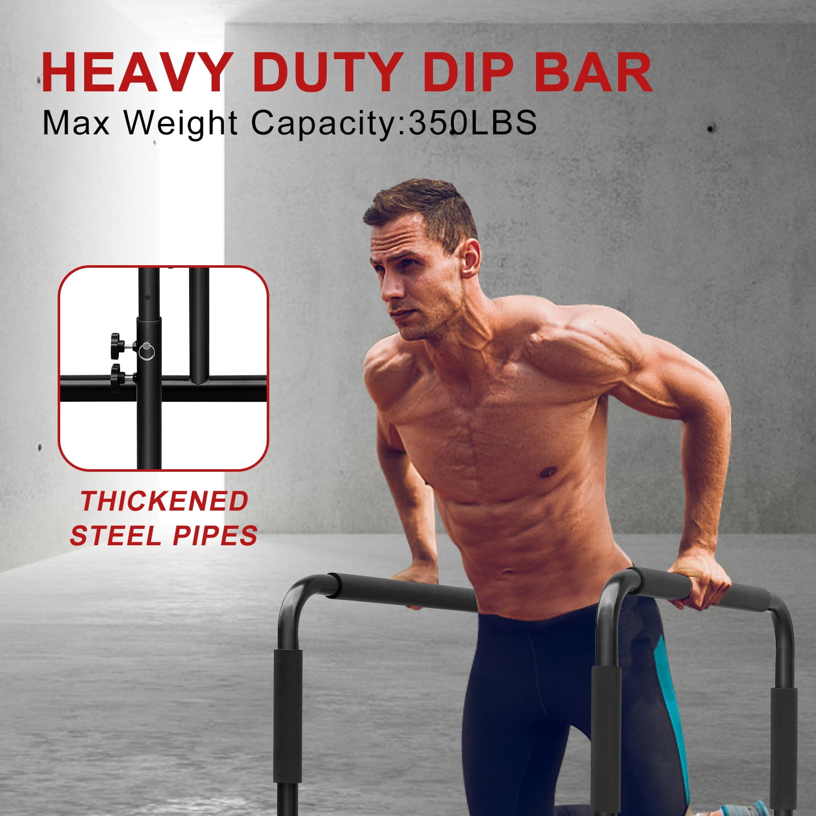 Adjustable Height Balance Frame, Heavy-Duty Stability Trainer with Hand Grips, Indoor Outdoor Balance Bar for Rehabilitation & Sports Training