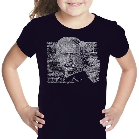LA Pop Art Girl's Word Art T-shirt - Mark Twain