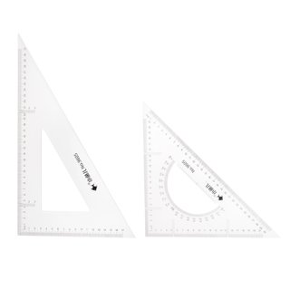 Coopay Large Triangle Ruler Set Square, 30/60 and 45/90 Degrees, Circular  Hollow