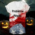 thumbnail image 2 of 2025 T-Shirt à Manches Courtes Imprimé Spandex Col en V T-Shirt Manches Longues Ensemble Blouse Manches Longues pour Femmes Automne Compression Manches Longues, 2 of 7